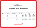 Polyolefin Shrink Wrap Film SD with 30% Recycled Content (post-consumer waste)